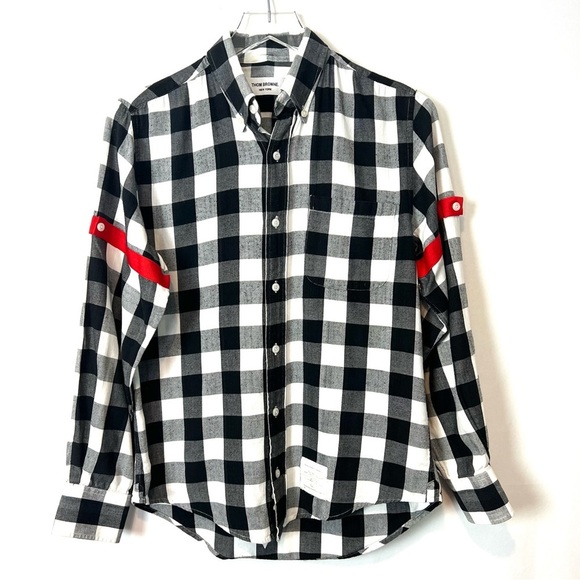 Thom Browne Other - Thom Browne Grey White Plaid Button Down shirt L